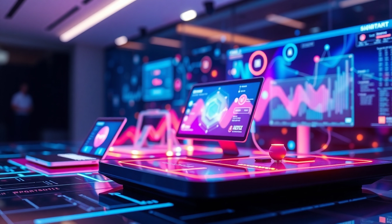 Charming KJC digital platform interface showcasing seamless connectivity and innovation in entertainment technology, emphasizing user engagement.