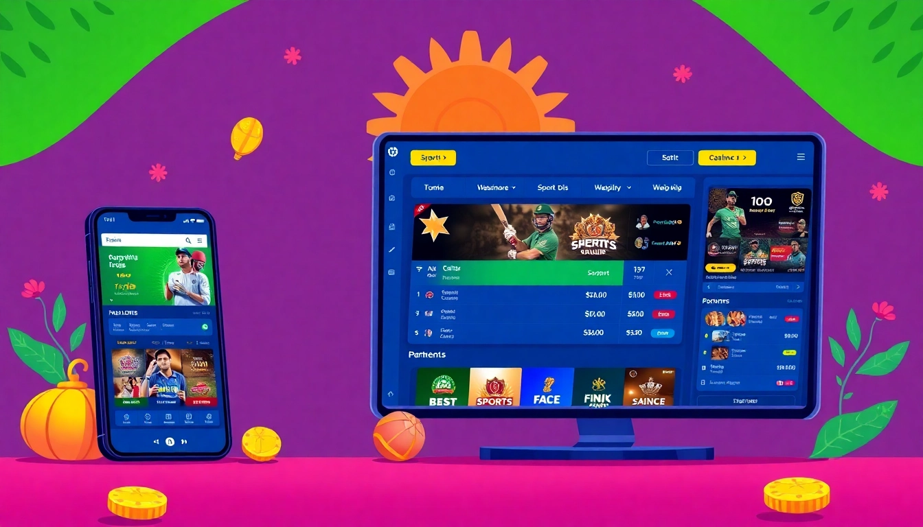 Fairplay online betting platform offering sports and casino games in India, shown on mobile device with vibrant design and betting options for users.