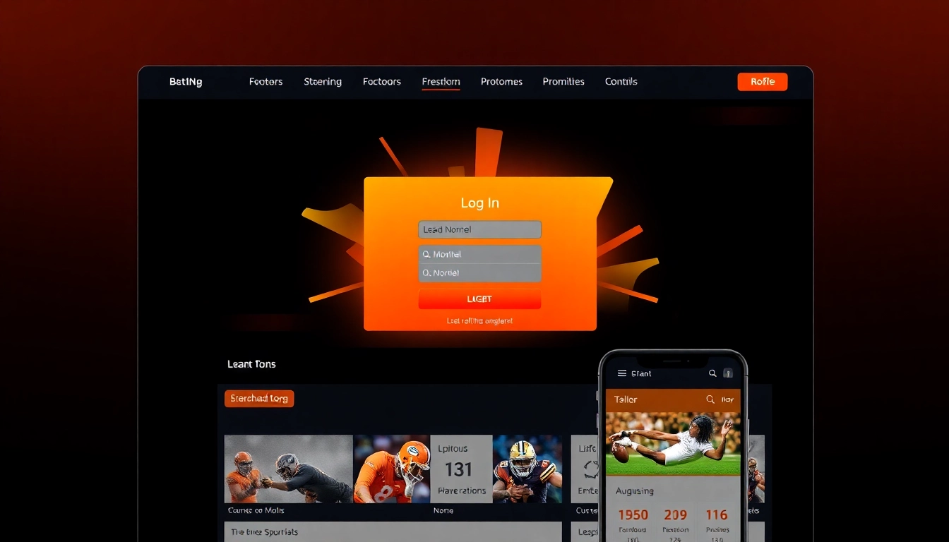 Fairplay login page interface with vibrant orange and black colors, featuring sports betting options and promotional banners to attract Indian users.