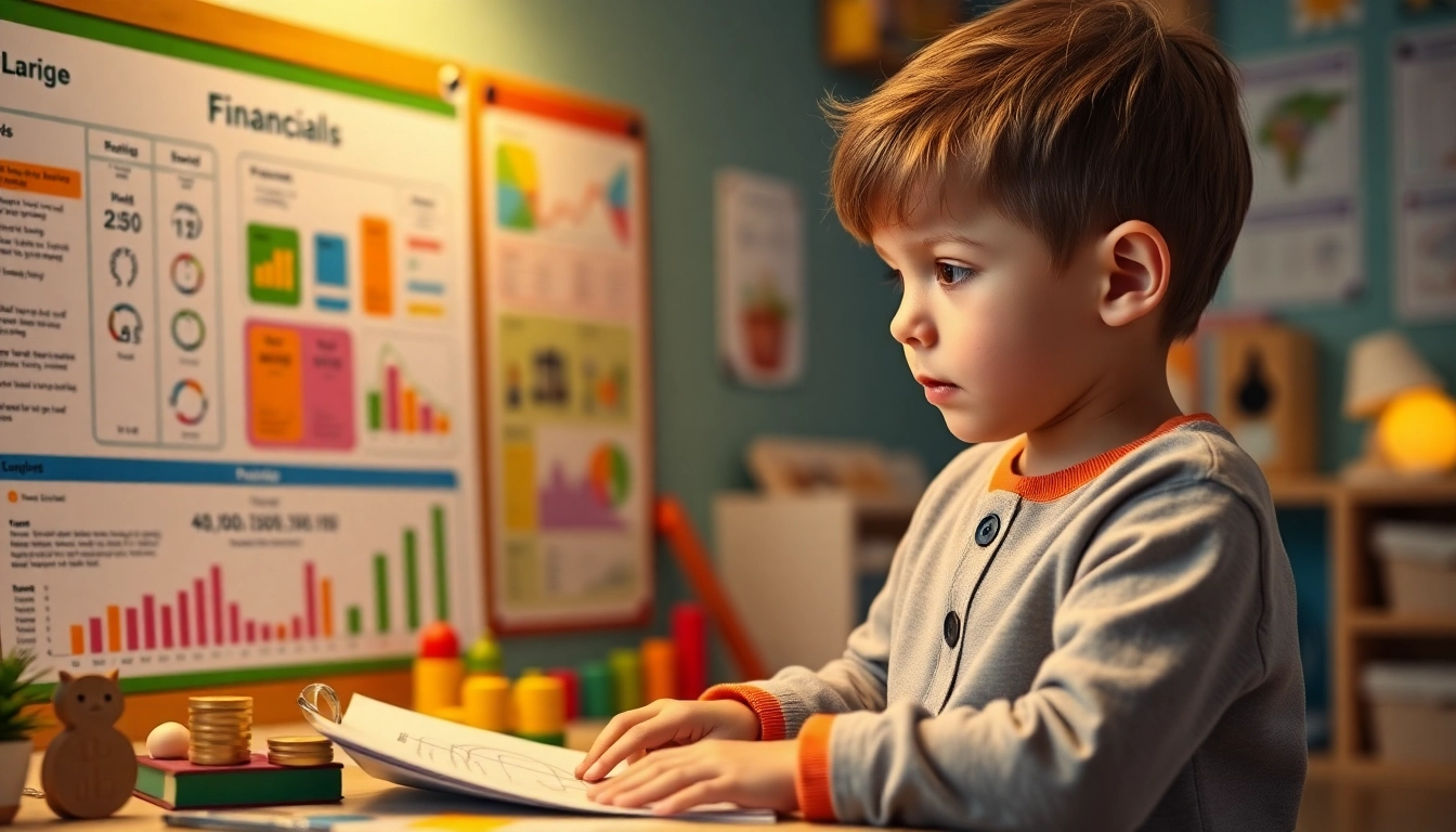 Guide To Investing For Children Engaging visuals of kids learning about finance and saving wisely